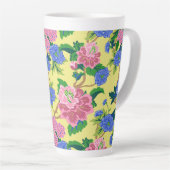 Preppy Chinoiserie Floral Latte Mok (Rechterhoek)