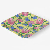 Preppy Chinoiserie floral Papieren Bordje (Gebogen)