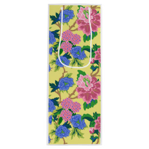 Preppy Chinoiserie Floral Wijn Cadeautas