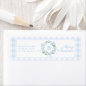 Preppy Chinoiserie Ginger Jar Bows krans Etiket (Insitu)