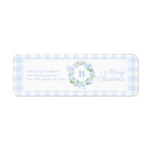 Preppy Chinoiserie Ginger Jar Bows krans Etiket (Voorkant)