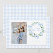 Preppy Chinoiserie Ginger Jar Bows krans Feestdagenkaart (Voorkant / Achterkant)