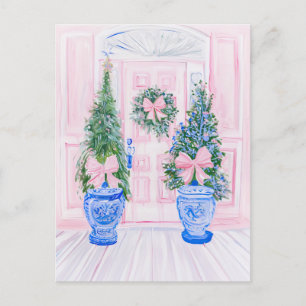 Preppy Chinoiserie Ginger Jar Kerstboom Briefkaart