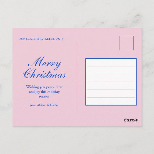 Preppy Chinoiserie Ginger Jar Kerstboom Briefkaart (Achterkant)