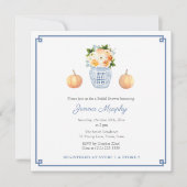 Preppy Chinoiserie Herfst Flowers Vrijgezellenfees Kaart (Voorkant)