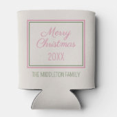 Preppy Chinoiserie kerstboom gepersonaliseerd Blikjeskoeler (Achterkant)