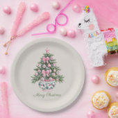 Preppy Chinoiserie kerstboom gepersonaliseerd Papieren Bordje (Feest)