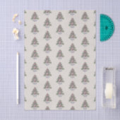 Preppy Chinoiserie kerstboom gepersonaliseerd Tissuepapier (Craft)