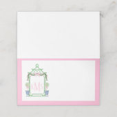 Preppy Chinoiserie Pagoda Monogram Plaatskaartje (Buitenkant ongevouwen)
