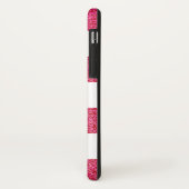 Preppy chique ROZE GLITTER Gestreept gepersonalise Case-Mate iPhone Case (Achterkant/links)