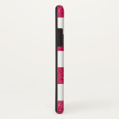 Preppy chique ROZE GLITTER Gestreept gepersonalise Case-Mate iPhone Case (Achterkant / rechts)