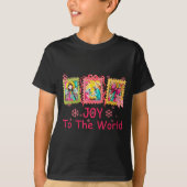 Preppy Christian Christmas Joy Coquette Jesus Nati T-shirt (Voorkant)