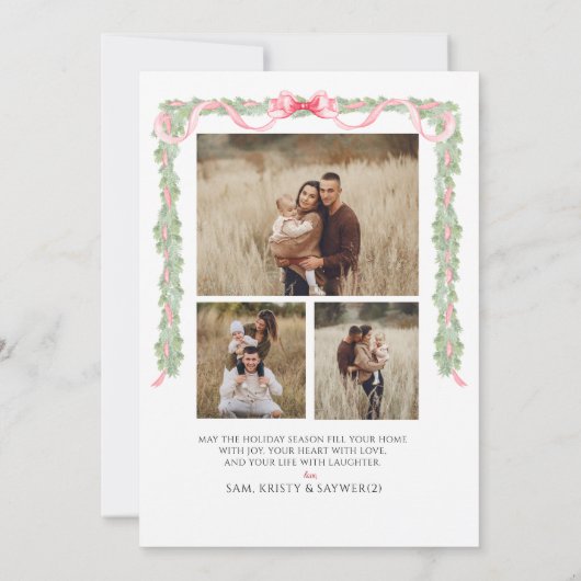 Preppy Christmas Card Kaart (Achterkant)