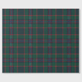Preppy Christmas Dark Green Plaid II Cadeaupapier (Vlak)