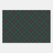 Preppy Christmas Dark Green Plaid  Inpakpapier Vel (Voorkant 3)