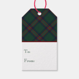 Preppy Christmas Dark Green Plaid Wrapping Paper Cadeaulabel