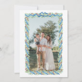 Preppy Christmas Garland Nutcracker Candy 2 Photos Feestdagenkaart (Voorkant)