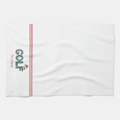 Preppy Christmas Golf Blauw Groen Argyle Custom Theedoek (Horizontaal)