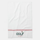 Preppy Christmas Golf Blauw Groen Argyle Custom Theedoek (Verticaal)