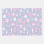 Preppy Christmas Holiday Ornaments Pastels Inpakpapier Vel (Voorkant)