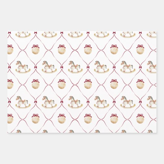 Preppy Christmas Inpakpapier Vel (Voorkant)