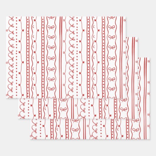 Preppy Christmas Inpakpapier Vel (Set)