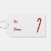 Preppy Christmas Pinstripe Cadeaulabel (Achterkant Horizontaal)