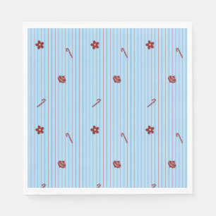 Preppy Christmas Pinstripe Servet