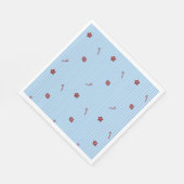 Preppy Christmas Pinstripe Servet (Hoek)