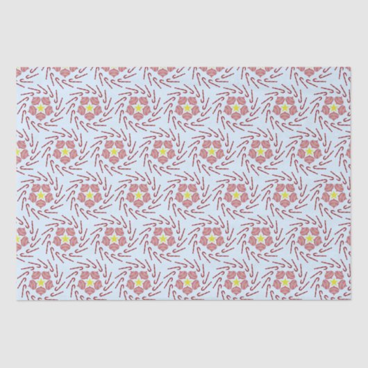 Preppy Christmas Pinwheel Tissuepapier (Voorkant)