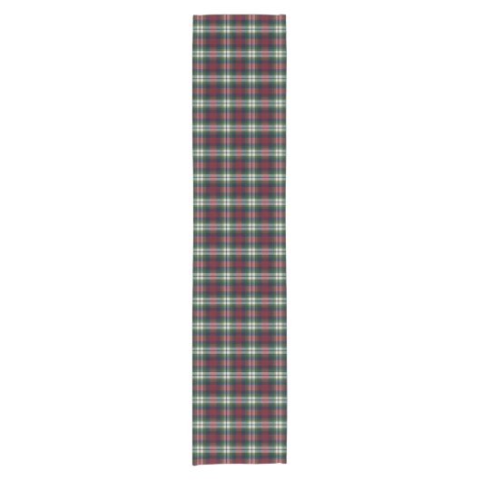 Preppy Christmas Plaid  Korte Tafelloper (Voorkant)