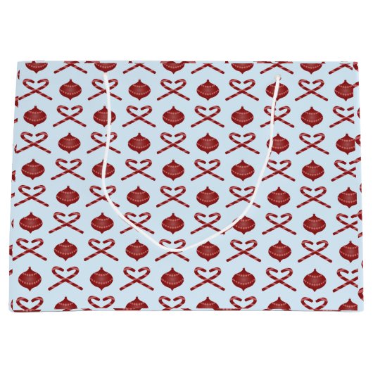 Preppy Christmas Ribbon Groot Cadeauzakje (Voorkant)