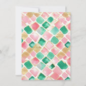 Preppy Christmas Tree Party Kaart (Achterkant)