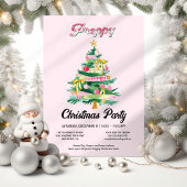 Preppy Christmas Tree Party Kaart