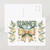 Preppy citroenen zomerstemming briefkaart (Voorkant / Achterkant)