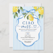 Preppy Citrus Ciao Miss Bruidsfeest Uitnodiging (Voorkant)