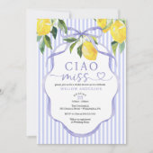 Preppy Citrus Ciao Miss Bruidsfeest Uitnodiging (Voorkant)