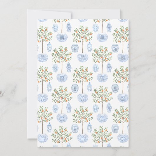 Preppy Citrus Ginger Jar Feestdagen Cocktail Party Kaart (Achterkant)