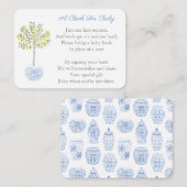 Preppy Citrus Lemon Tree brengt een Baby shower ui Informatiekaartje (Voorkant / Achterkant)