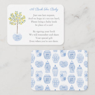 Preppy Citrus Lemon Tree brengt een Baby shower ui Informatiekaartje