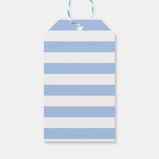 Preppy Citrus Sinaasappel Sky Blue Topiary Tree Ho Cadeaulabel (Achterkant)