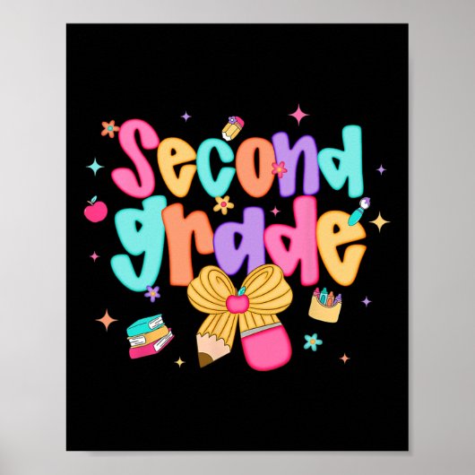Preppy Ck naar school 2e klas Coquette Bow Meisjes Poster (Voorkant)