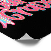 Preppy Ck naar school 4e klas roze Coquette strik  Poster (Hoek)