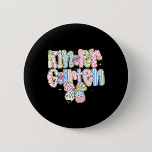 Preppy Ck naar school bloemrijke kleuterschool Coq Ronde Button 5,7 Cm