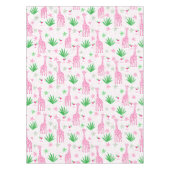 Preppy Classic Giraffes en Cosmopolitans Oerwoud Tafelkleed (Voorkant)