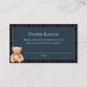 Preppy Classic Teddy Bear Baby Shower  Informatiekaartje (Voorkant)