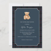 Preppy Classic Teddy Bear Baby Shower Kaart (Voorkant)