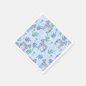 Preppy Classic Zebra's en Martinis Blue Servet (Hoek)