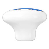 Preppy Coastal Blue Whale Keramische Knop (Zijkant)