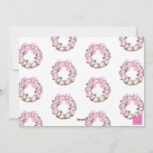 Preppy Coastal Oyster Bow Krans Foto Vakantie Feestdagenkaart (Achterkant)